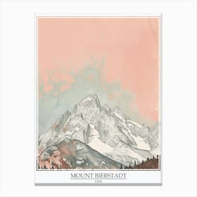 Mount Bierstadt Usa Color Line Drawing 6 Poster Canvas Print