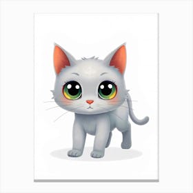 Cute White Kitten Canvas Print