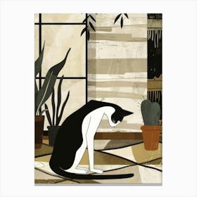 Cat On The Floor Canvas Print