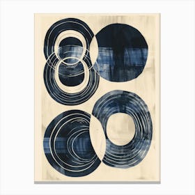 Blue Circles 33 Canvas Print