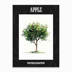 Apple Tree Pixel Illustration 1 Poster Canvas Print
