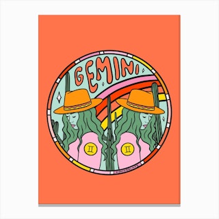 Gemini Cowgirl Canvas Print