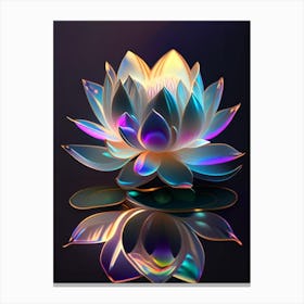 Amur Lotus Holographic 3 Canvas Print