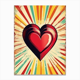 Retro Heart 3 Canvas Print