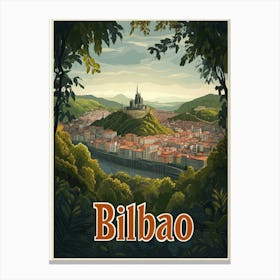 Aihrgdesign A Mid Century Modern Travel Poster For Bilbao Sho E406e6e3 1133 4345 A7b6 186a453c5882 3 Canvas Print