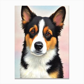 Cardigan Welsh Corgi 3 Watercolour dog Canvas Print