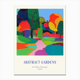 Colourful Gardens Kew Gardens Hillsborough Canada 2 Blue Poster Canvas Print