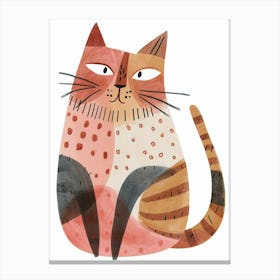 American Bobtail Cat Clipart Illustration 11 Canvas Print
