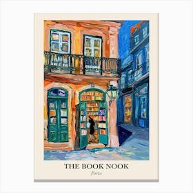 Porto Book Nook Bookshop 1 Poster Canvas Print