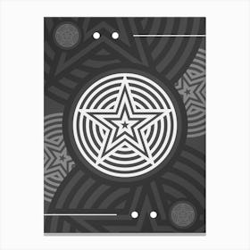 Geometric Glyph Array in White and Gray n.0062 Canvas Print