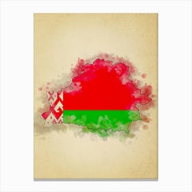 Belarus Flag Vintage Canvas Print