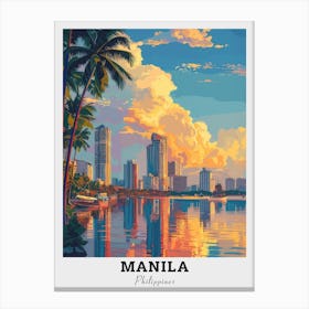 Manila Skyline Travel 1 Canvas Print