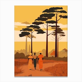 Cameroon 2 Travel Illustration Canvas Print