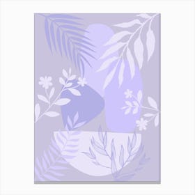 Lilac Abstract Painting Canvas Print