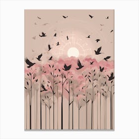 Birds In The Sky VECTOR ART Canvas Print