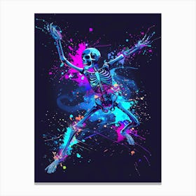 Skeleton Painting Canvas Print