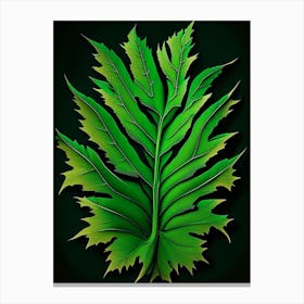 Wormwood Leaf Vibrant Inspired Canvas Print