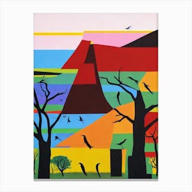 Etosha National Park Namibia Abstract Colourful Canvas Print