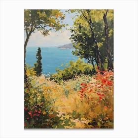 Mediterranean Seaside Meadow - expressionism 6 Canvas Print