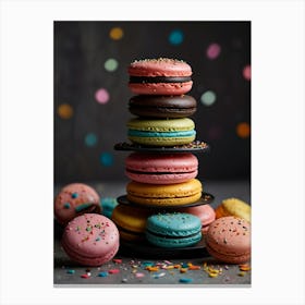 Colorful Macarons 1 Canvas Print