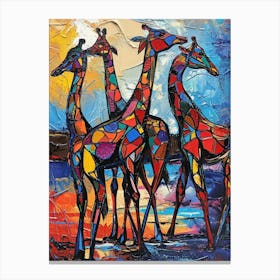 Abstract Geometric Giraffe 2 Canvas Print