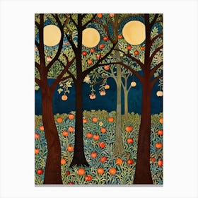 William Morris Moonlight In The Trees 6 Canvas Print