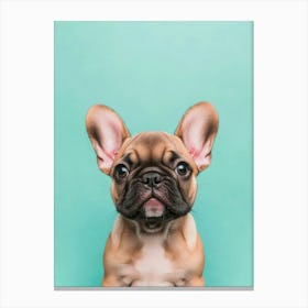 French Bulldog Puppy.Generated AI. Art Print 1 Canvas Print