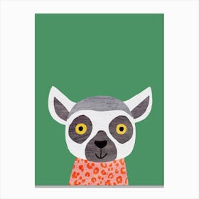 Lemur Green Canvas Print