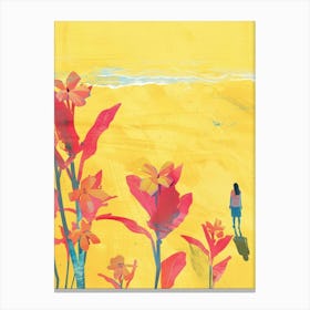 Girl On The Beach 1 Canvas Print