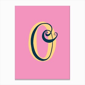 Letter O Typographic Canvas Print
