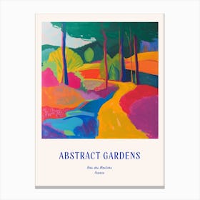 Colourful Gardens Bois Des Moutiers France 1 Blue Poster Canvas Print
