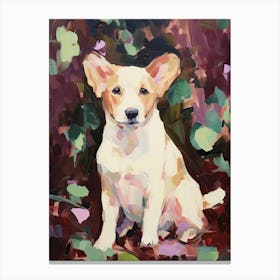A Corgi Dog Painting, Impressionist 1 Canvas Print