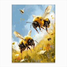 Meliponini Bee Storybook Illustrations 16 Canvas Print