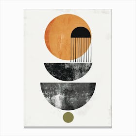 Stone Bauhaus Mid Century Canvas Print