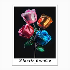 Bright Inflatable Flowers Poster Rose 3 Canvas Print