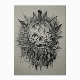 Skull Tattoo Design Canvas Print