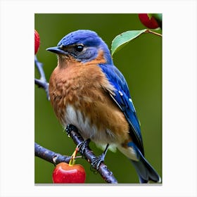 Eastern Bluebird-Reimagined 19 Canvas Print