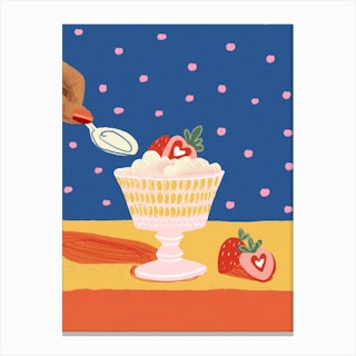 Strawberry Dessert Canvas Print