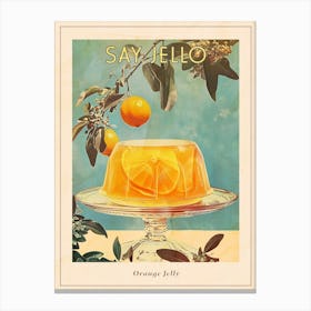 Orange Jelly Retro Collage 2 Poster Canvas Print