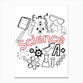 Science Icons Canvas Print