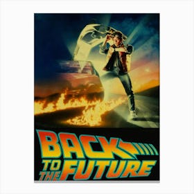 Back To The Future Car Vintage Canvas Print