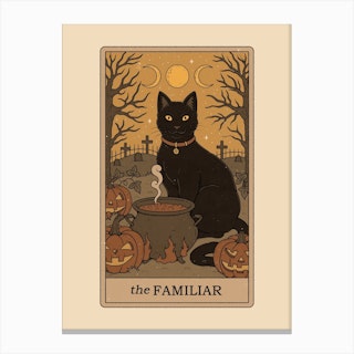 The Familiar   Cats Tarot Canvas Print