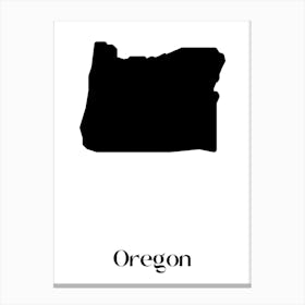 Oregon Silhouette Canvas Print