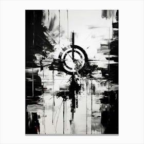 Time Abstract Black And White 4 Canvas Print