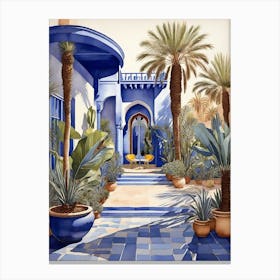 Blue Moroccan House Canvas Print Canvas Print