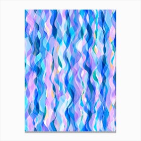 Water Waves - Blue Canvas Print
