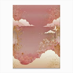 Pink And Gold Background Canvas Print