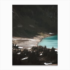 Alpine Lake In Mountain Canvas Print