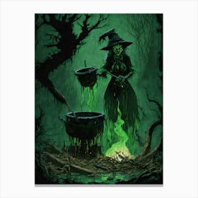 Witch Cauldron Canvas Print