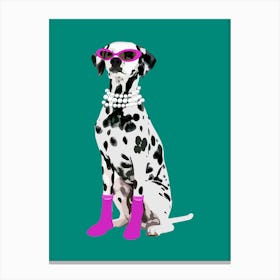 Funny Dalmatian Art Print Canvas Print